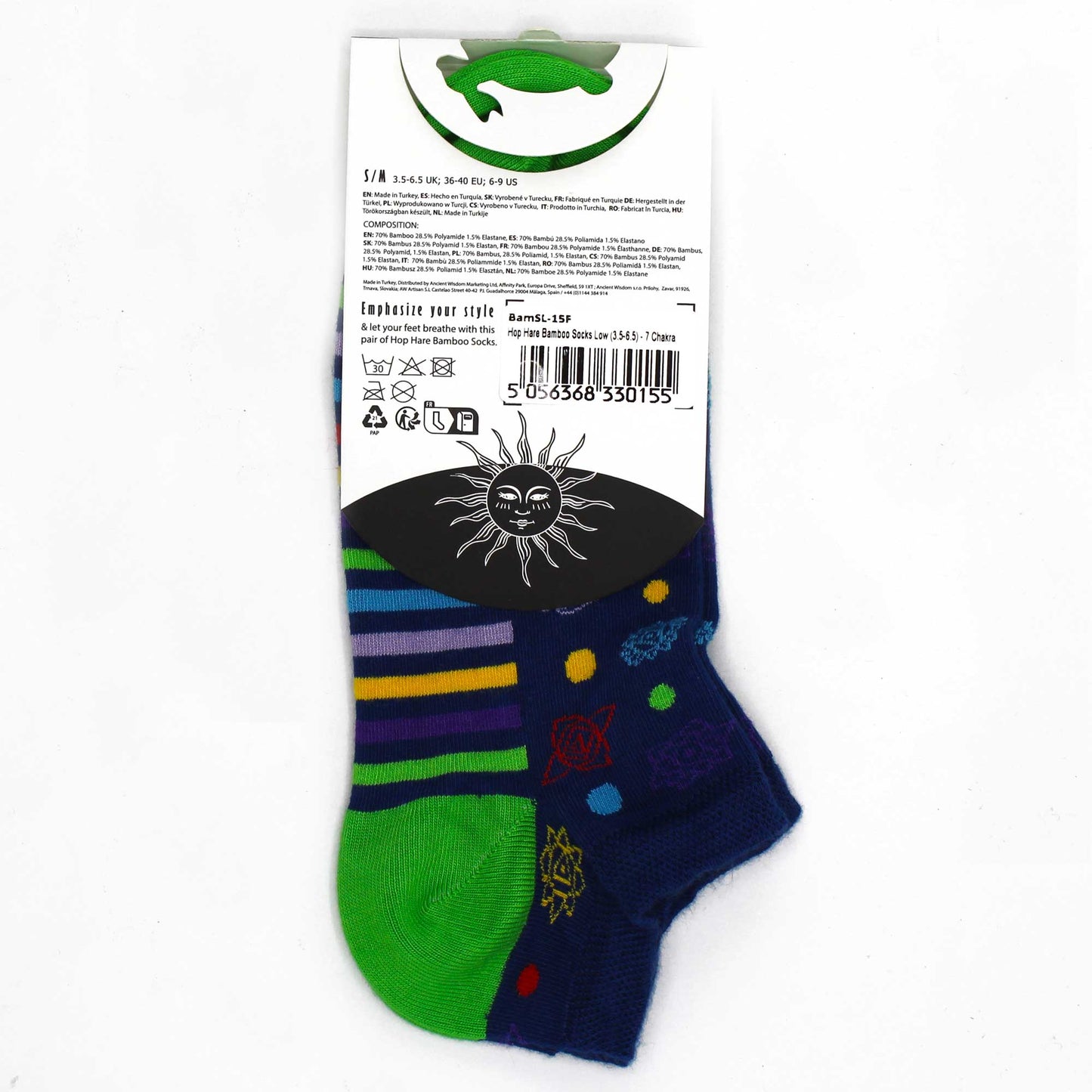 M/L Bamboo Socks Low (41-46) - Moonlight Wolfs