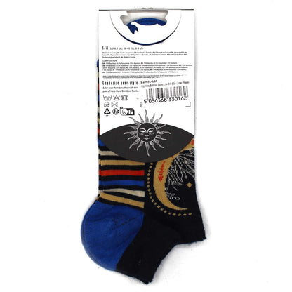 S/M Bamboo Socks Low (36-40) - Lunar Phases