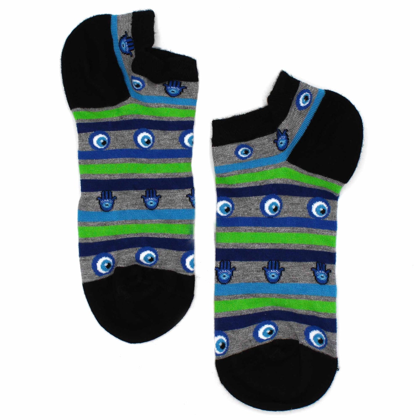 M/L Bamboo Socks Low (41-46) - Evil Eye & Hamsa