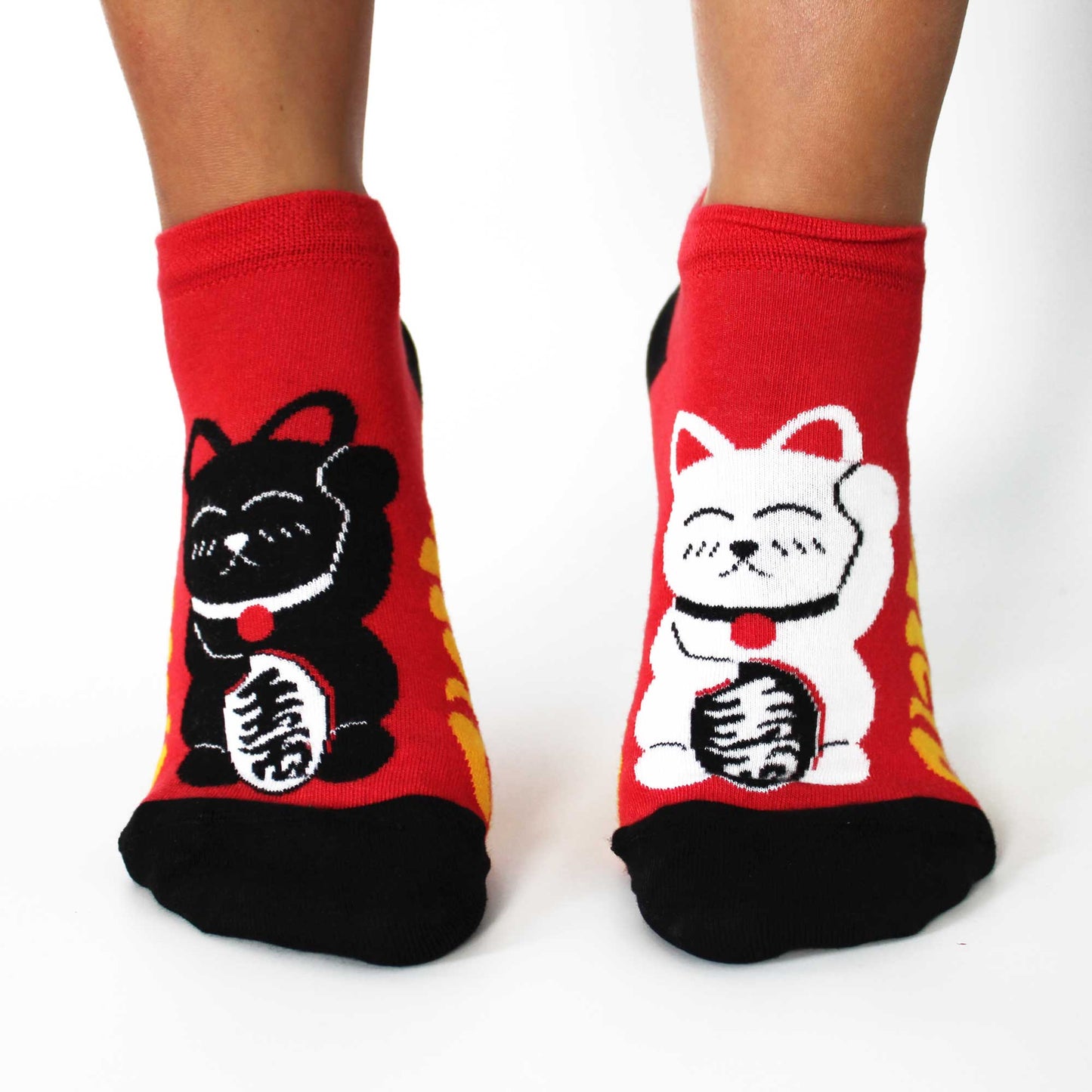 M/L Bamboo Socks Low (41-46) - Lucky Cat