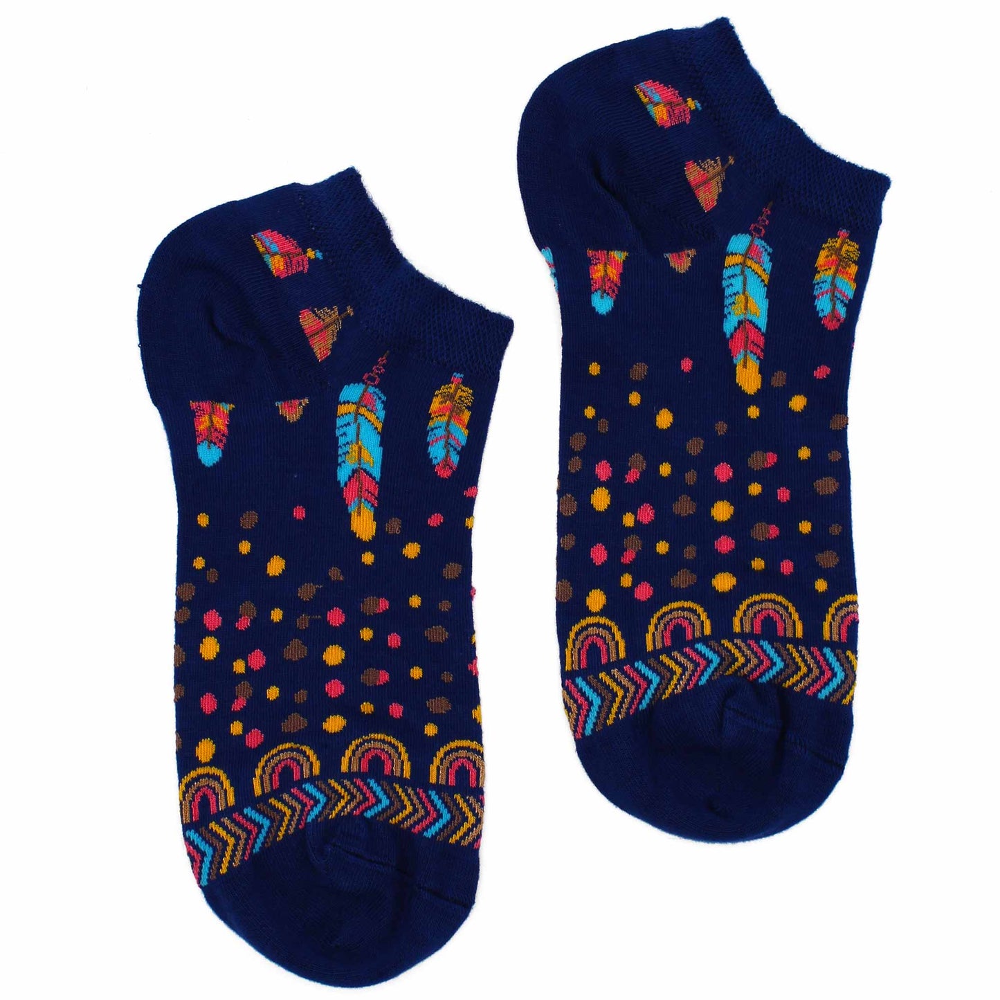 M/L Bamboo Socks Low (41-46) - Indian Feathers