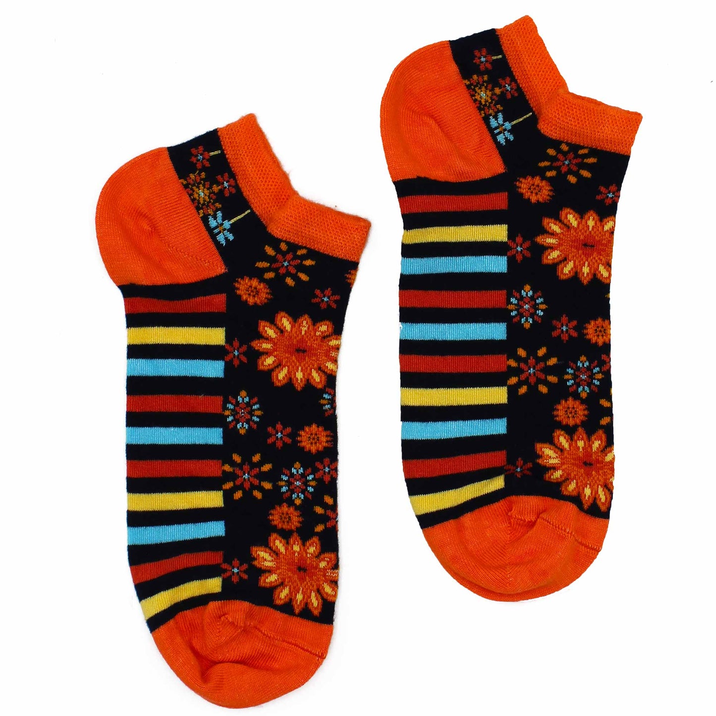 S/M Bamboo Socks Low (36-40) - Mandala Flowers