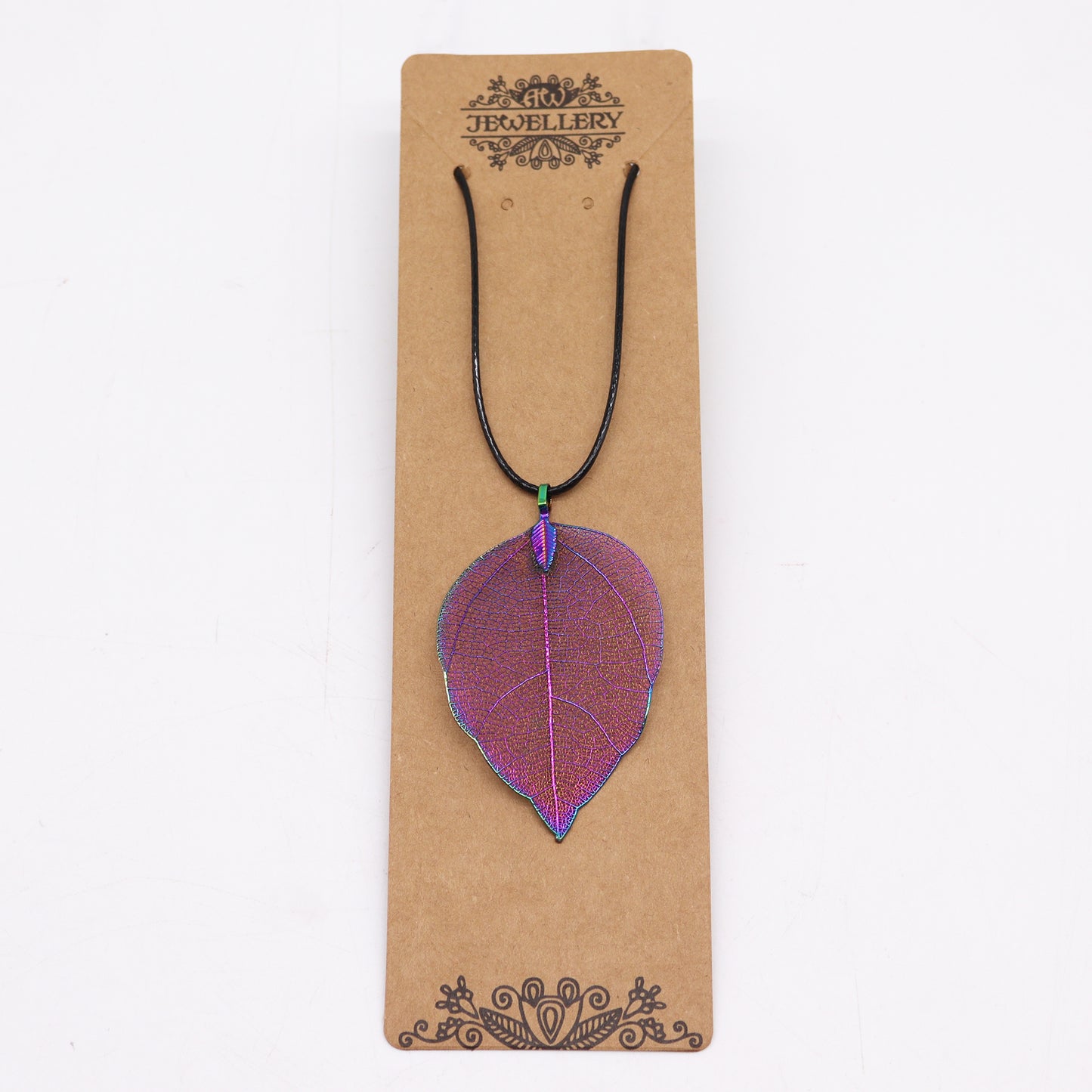 Necklace - Bravery Leaf - Lavender