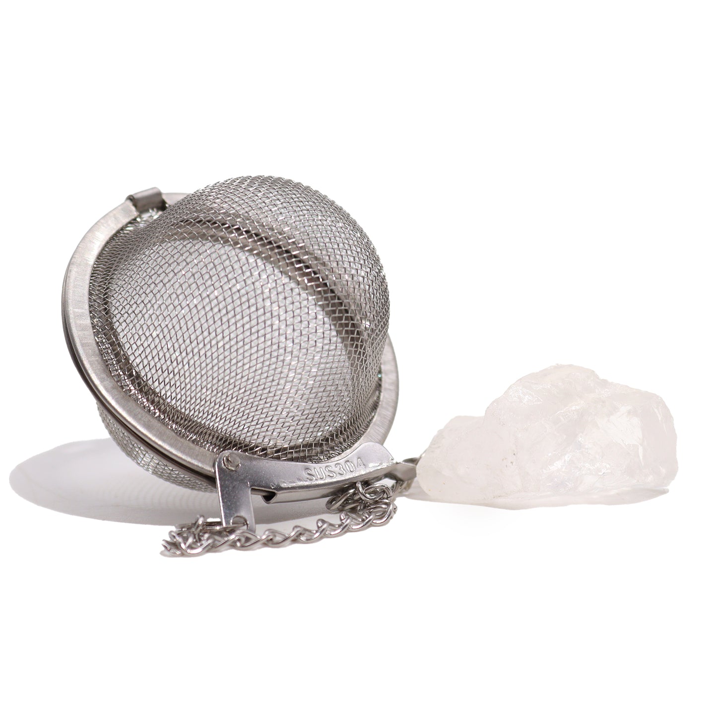 Raw Crystal Gemstone Tea Strainer - Clear Quartz