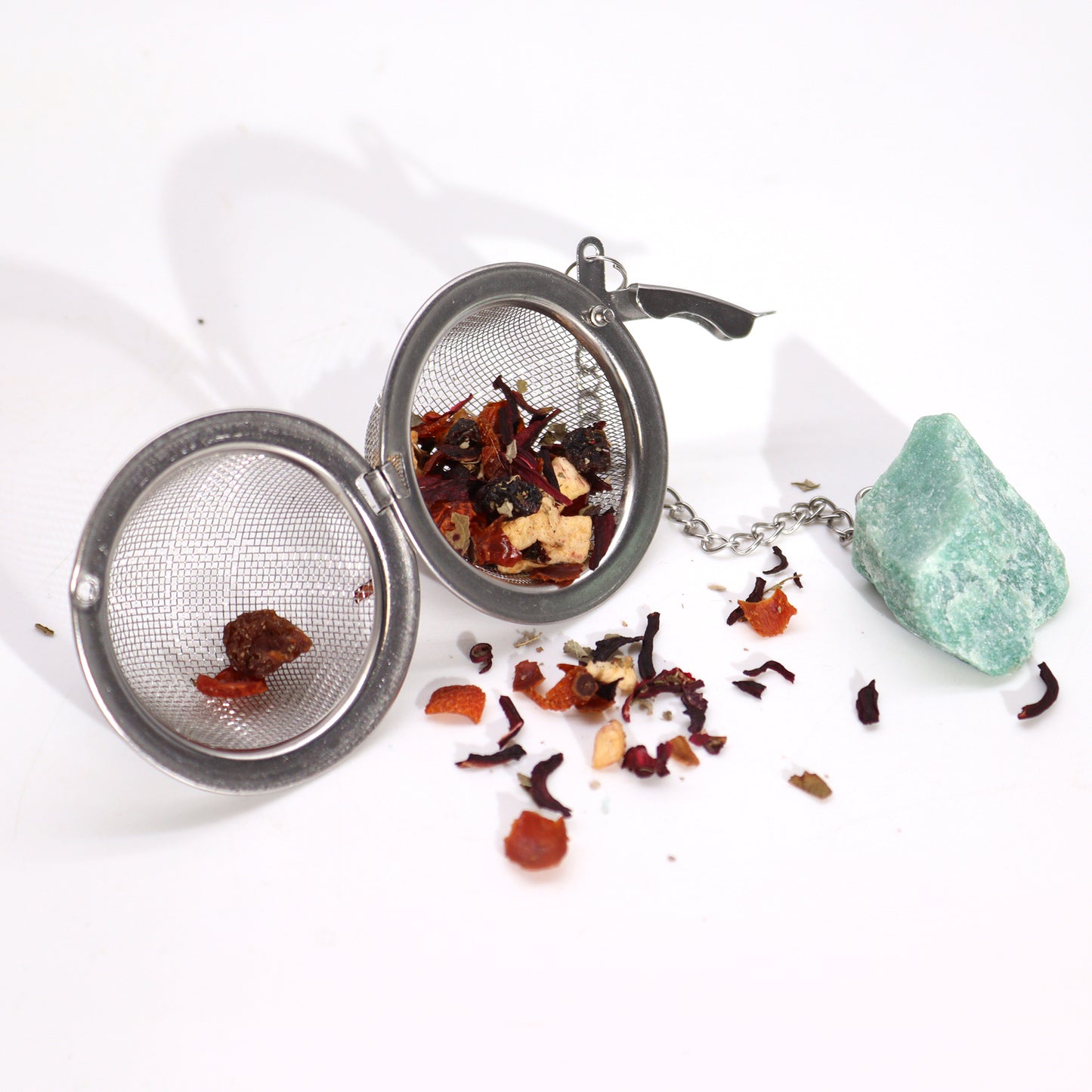 Raw Crystal Gemstone Tea Strainer - Smoky Quartz