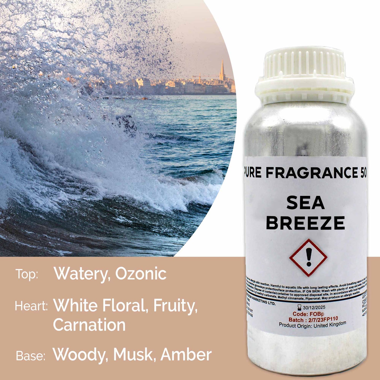 500ml (Pure) Fragrance Oil - Sea Breeze