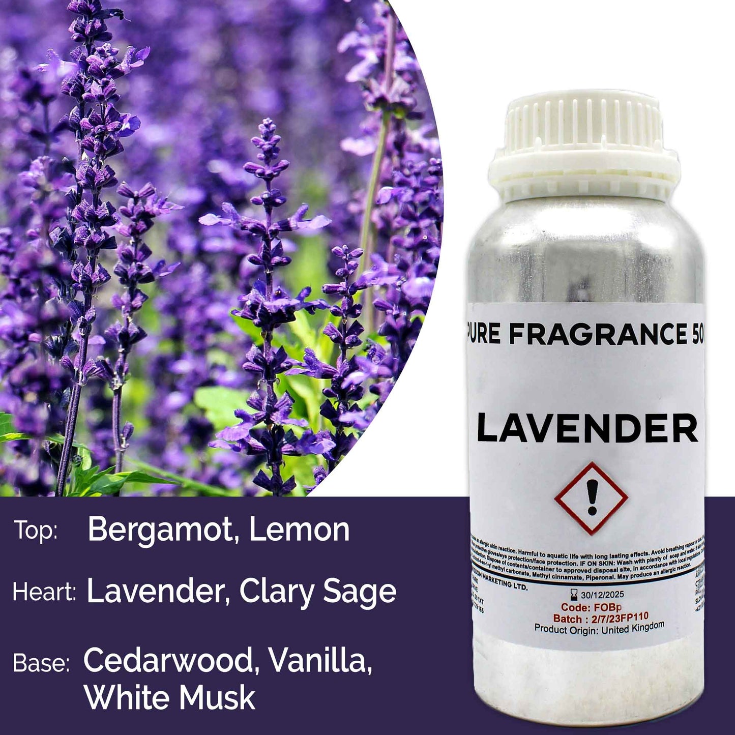 500ml (Pure) Fragrance Oil - Lavender