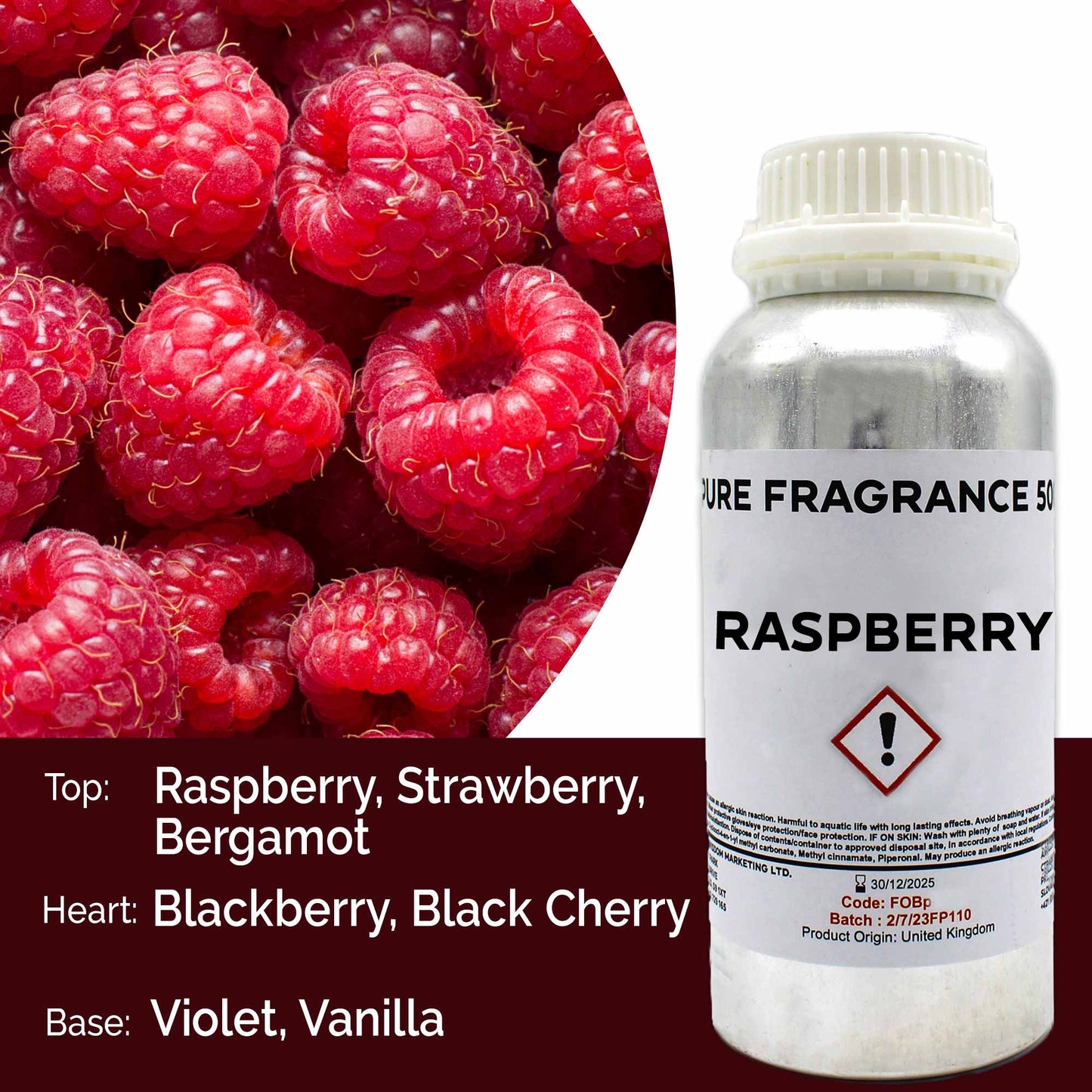 Raspberry Pure Fragrance Oil - 500ml