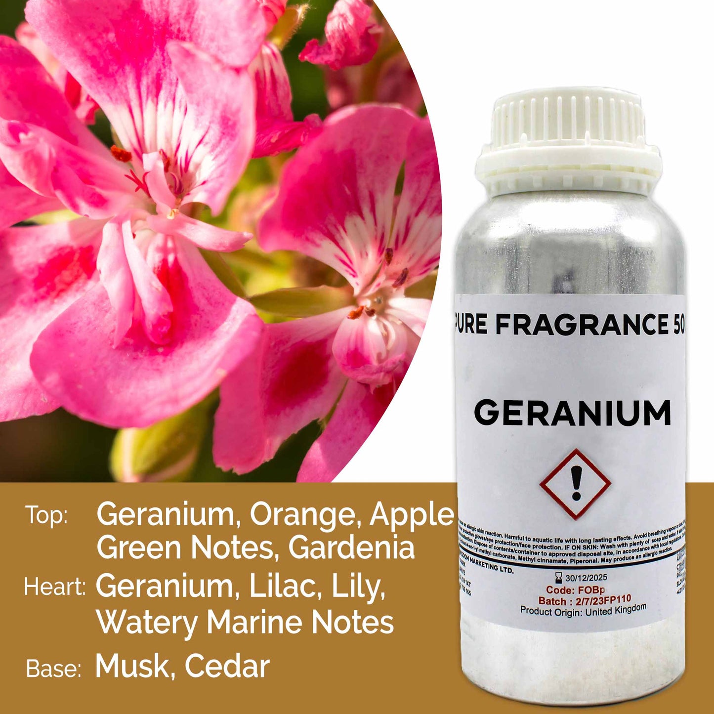 Geranium Pure Fragrance Oil - 500ml