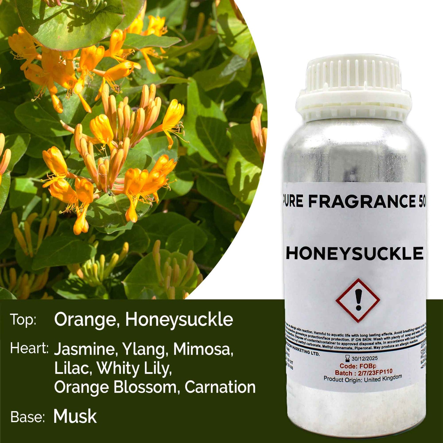 Honeysuckle Pure Fragrance Oil - 500ml