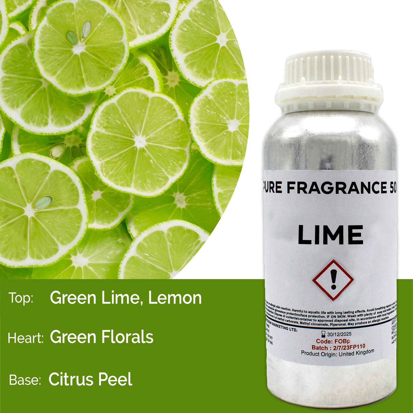 Lime Pure Fragrance Oil - 500ml