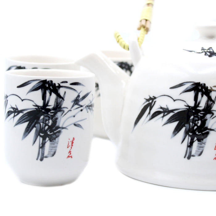 Herbal Teapot Set - White Stone Oriental