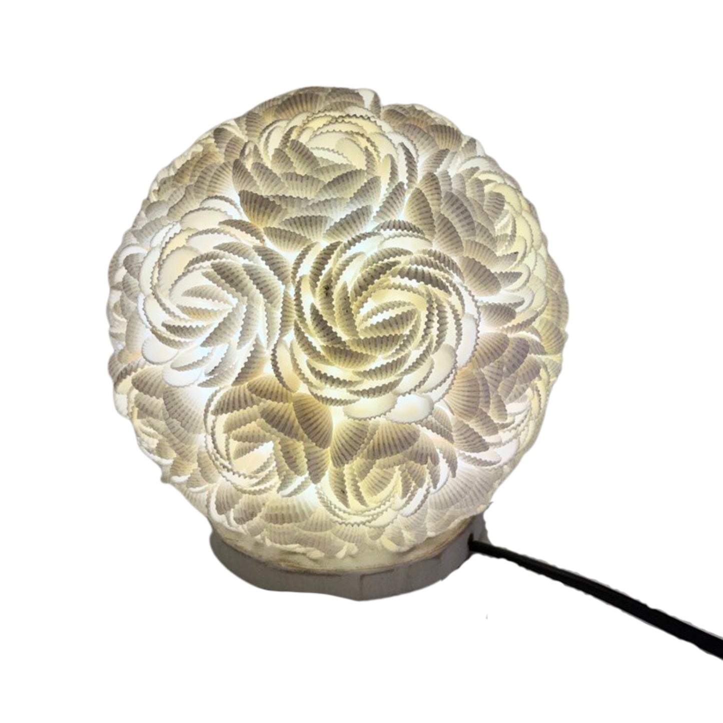 Boho Sea Shell Lamp - Rose Globe - 15cm