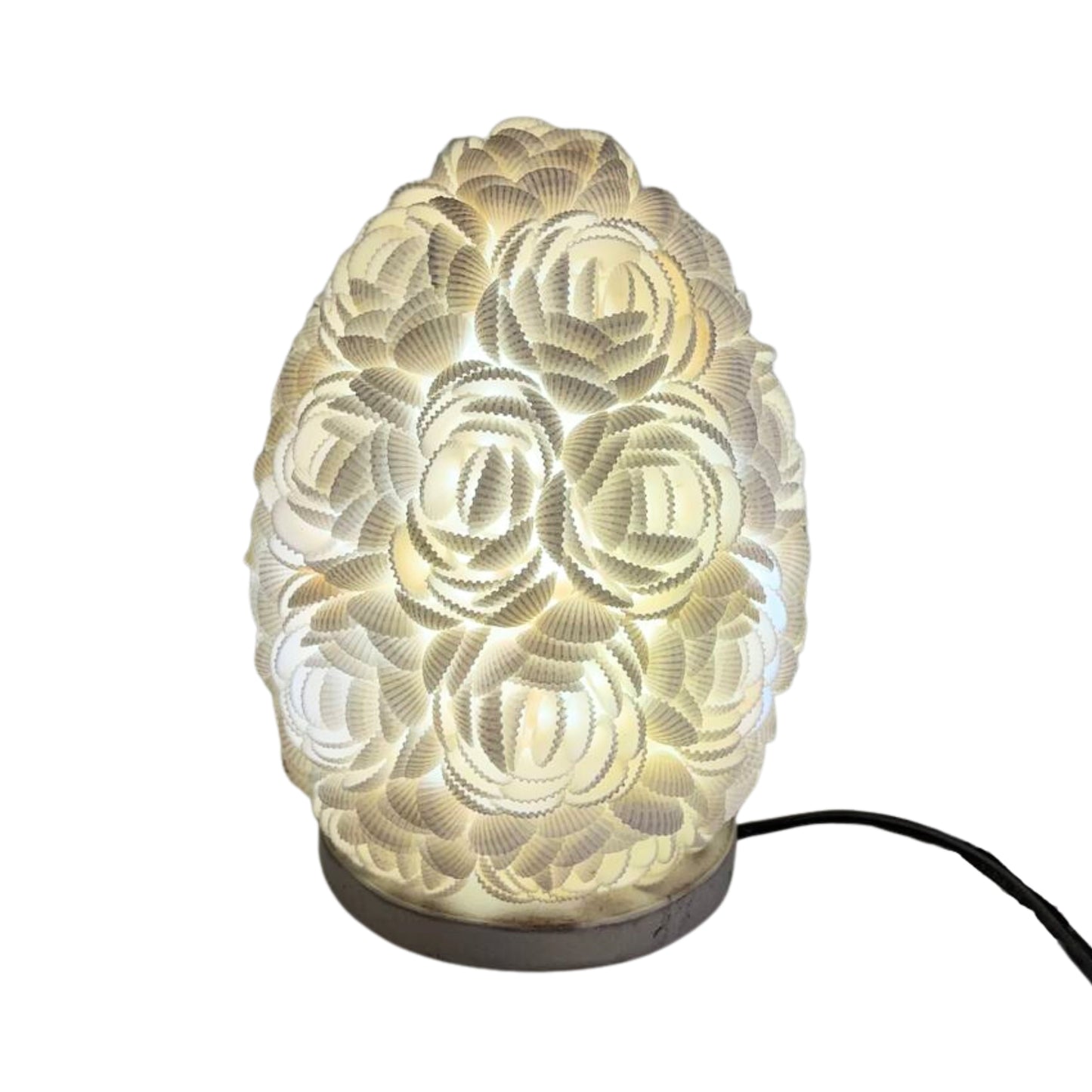 Boho Sea Shell Lamp - Rose Oval - 15cm