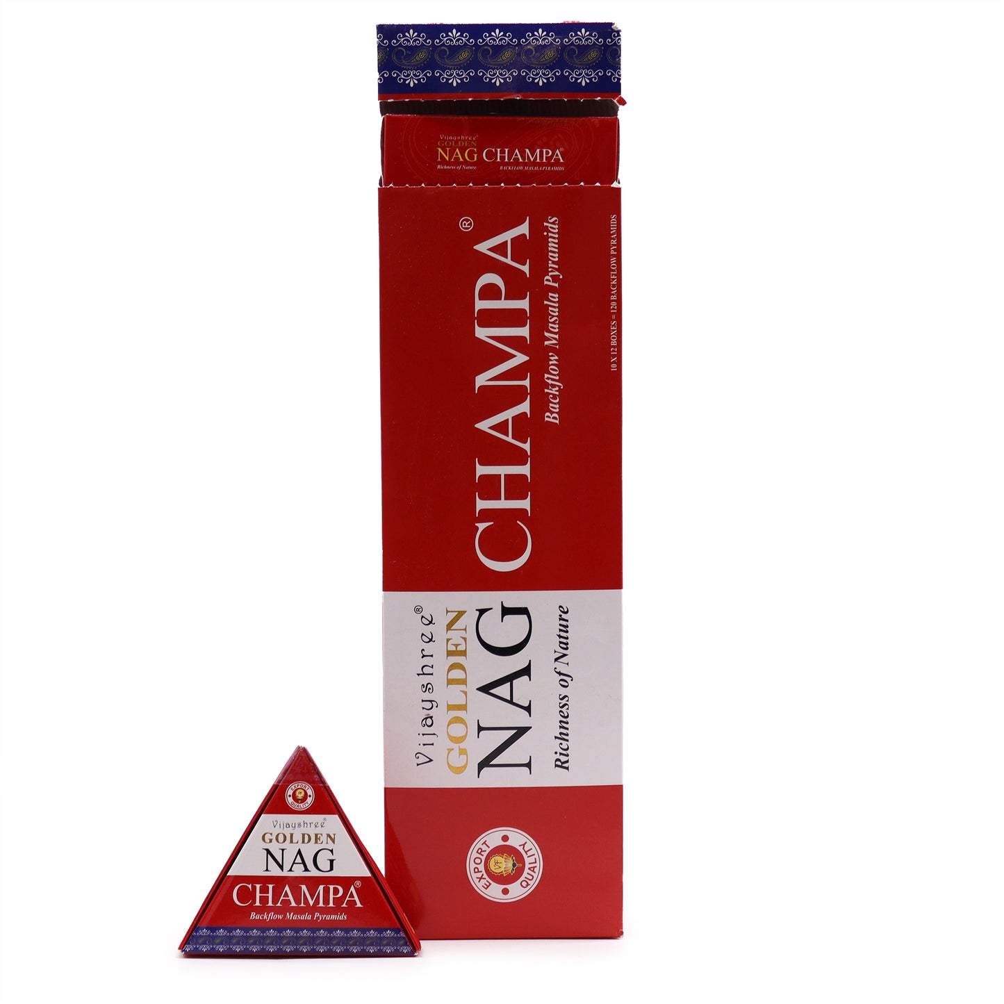 Jumbo Golden Nag - Champa Back Flow Incense Cones