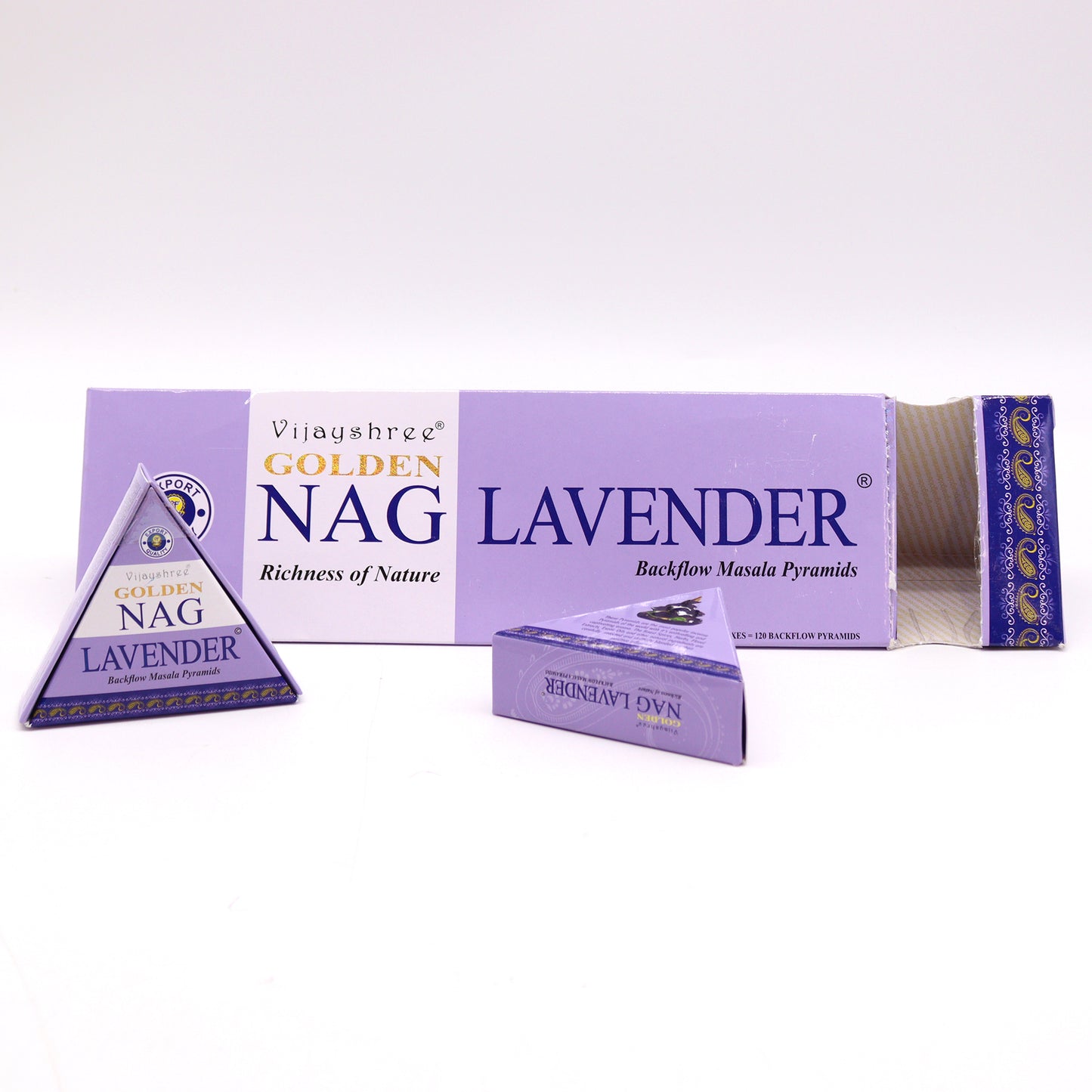 Jumbo Golden Nag - Lavender Back Flow Incense Cones