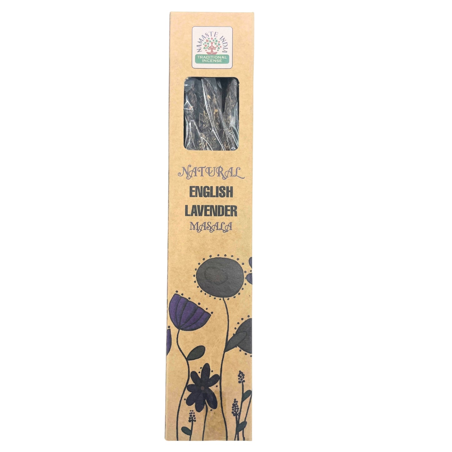 Natural Botanical Masala Incense Sticks - English Lavender