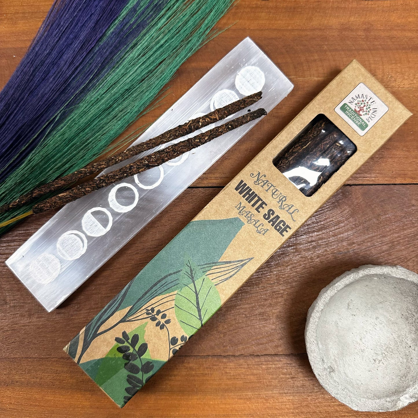 Natural Botanical Masala Incense Sticks - White Sage