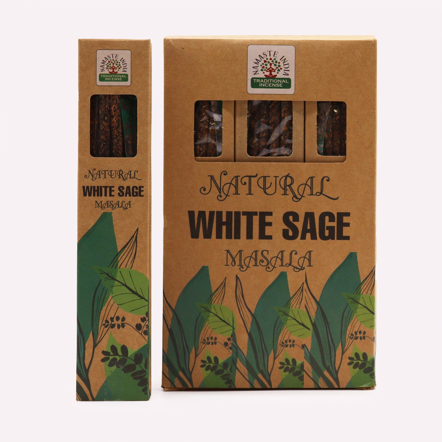 Natural Botanical Masala Incense Sticks - White Sage