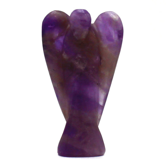 Hand Carved Gemstone Angel - Amethyst