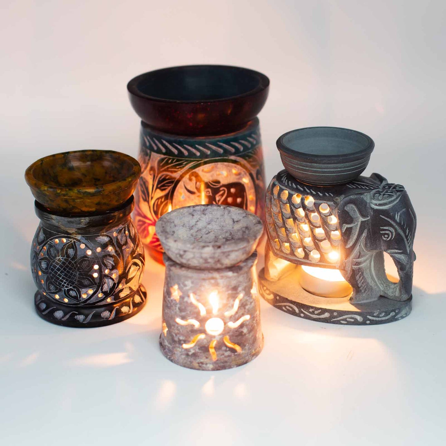 Small Soapstone Oil Burner 8cm - Classic