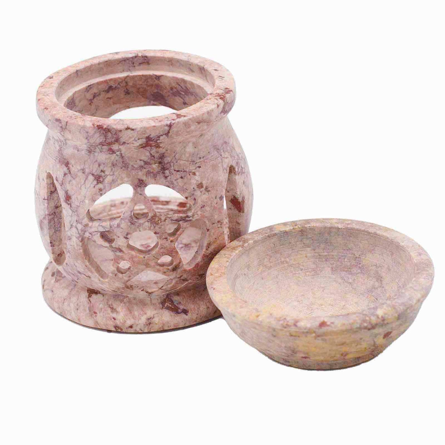 Small Soapstone Oil Burner 8cm - Three Moon Pentigon