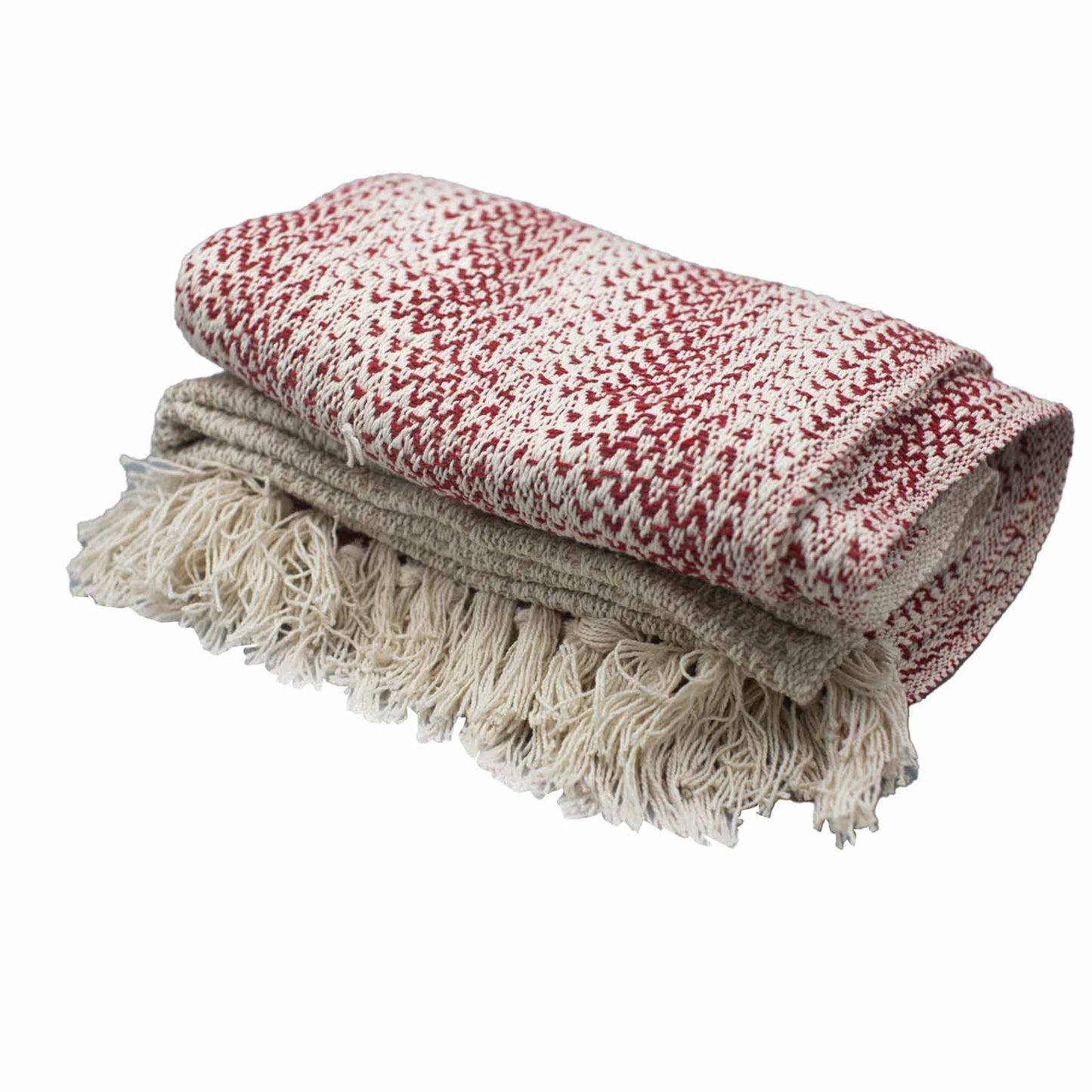 Boho Comfort Throws - 125x150cm - Ruby Two Tone