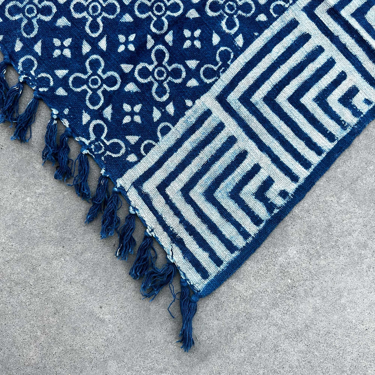 Handmade Indigo Throw - 170x120cm - Kasba Tiles