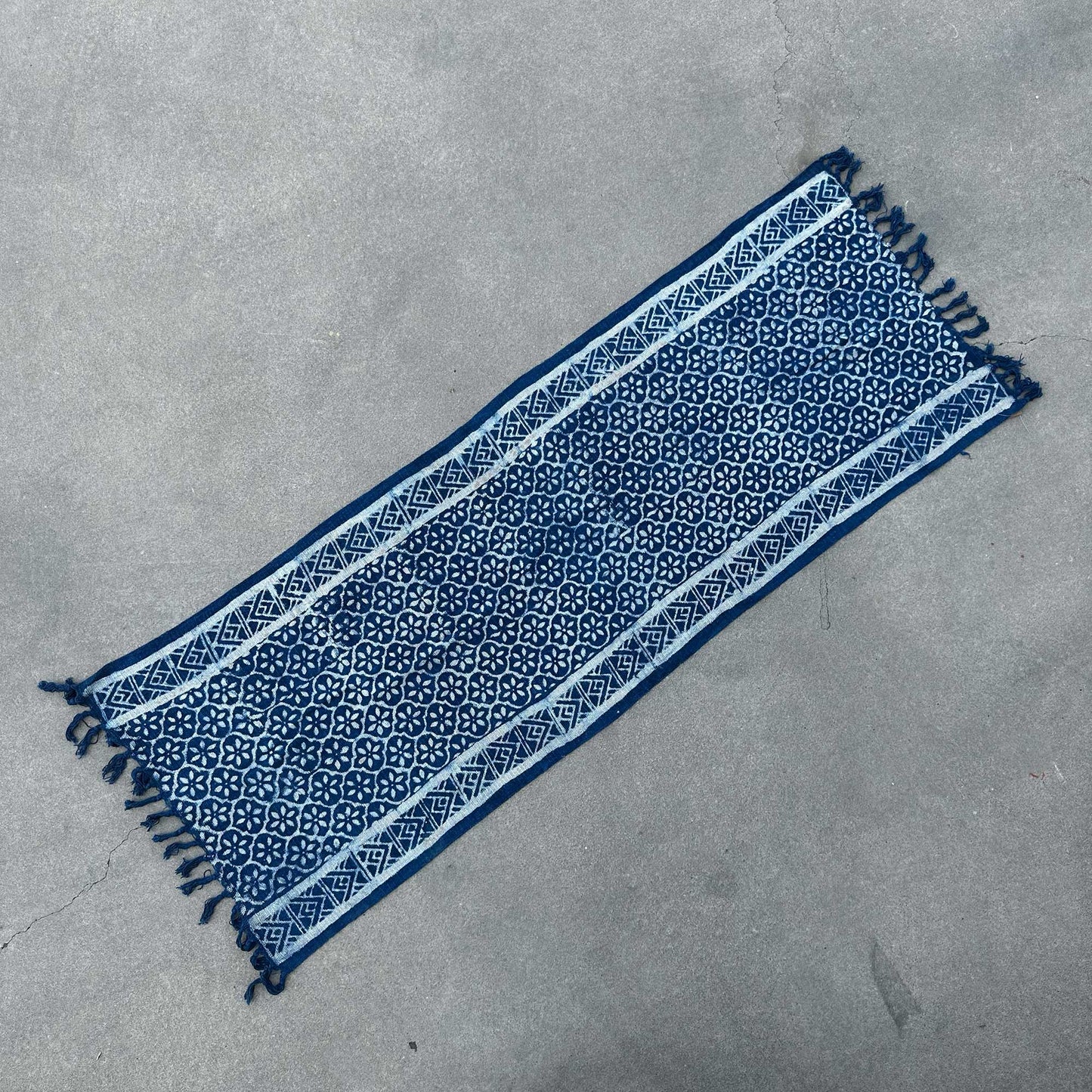 Handmade Indigo Runner - 170x60cm - Madjid Tiles