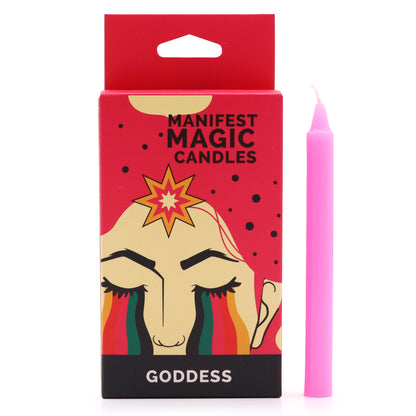 Manifest Magic Candles (pack of 12) - Pink - Goddess