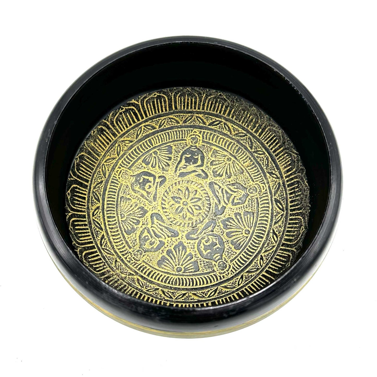 Earth Powder Singing Bowl - Mantra Five Buddha - 16cm