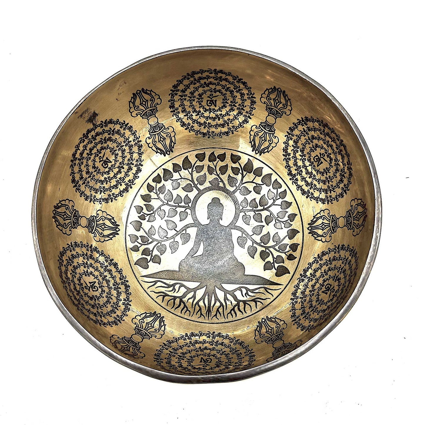 Tibetan Healing Engraved Bowl - 16cm - Bodhi Tree Buddha