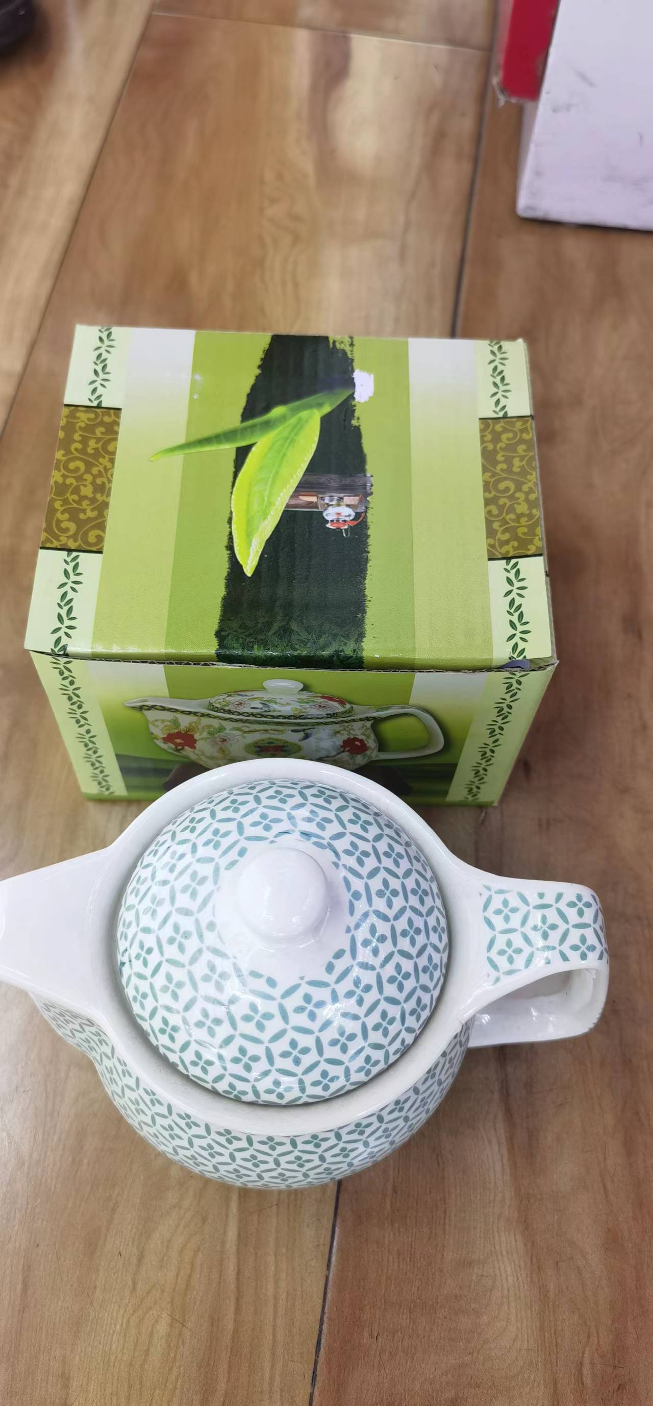 Small Herbal Teapot - Green Mosaic