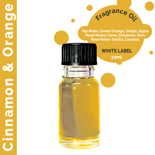 Customisable 10ml Cinnamon & Orange Fragrance Oil - 10 Pack