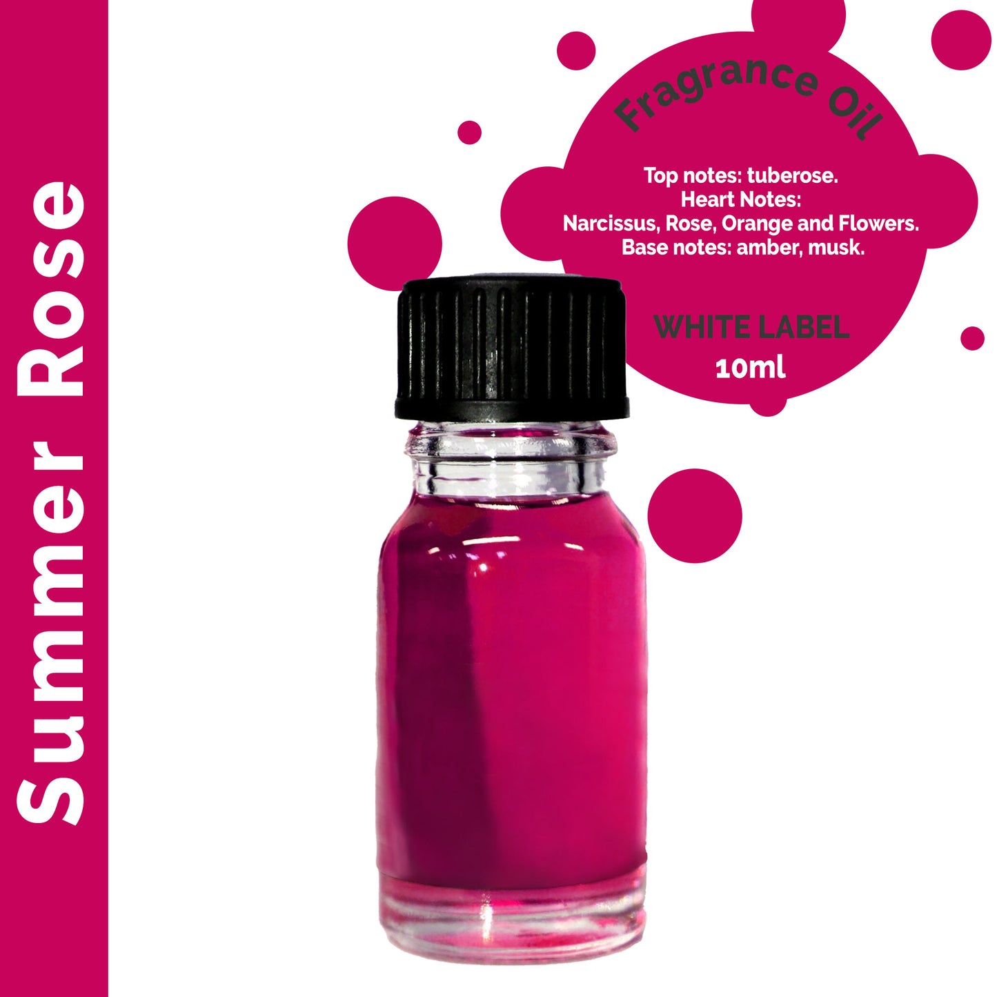 Customisable 10ml Summer Rose Fragrance Oil - 10 Pack