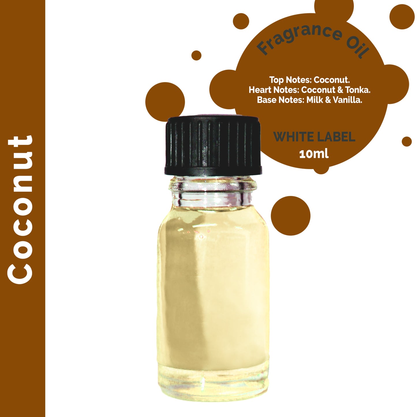 Customisable 10 ml Coconut Fragrance Oil - 10 Pack