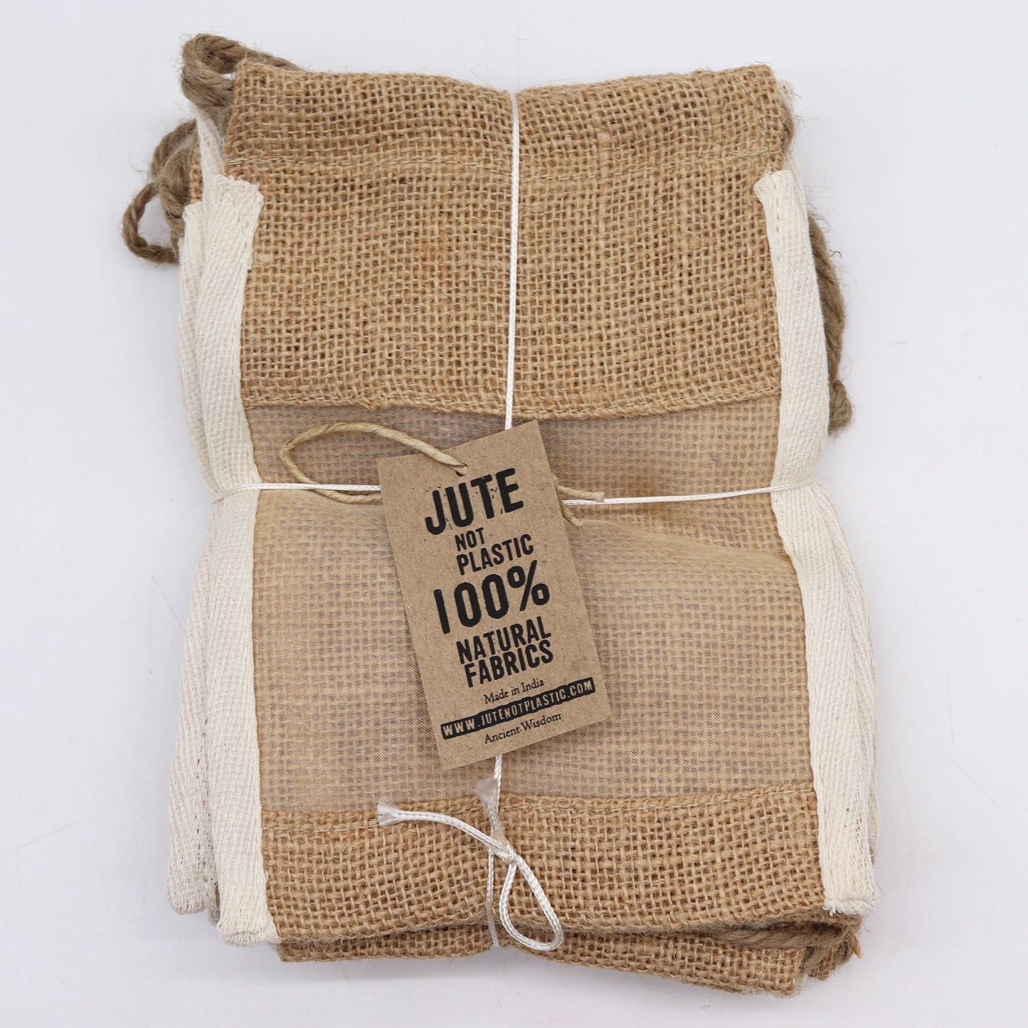 Med Washed Jute Pouch - 21x15cm