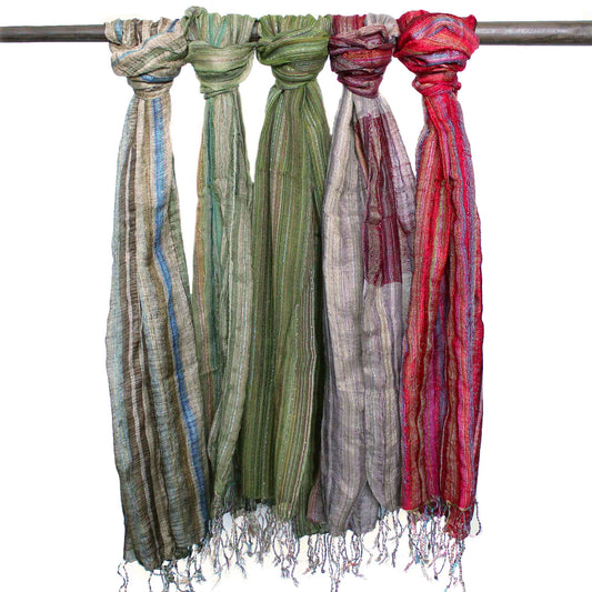 Indian Boho Scarves - 50x180cm - Random Greens