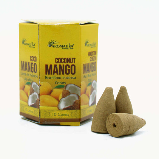 Masala Backflow Incense Cones - Coconut & Mango