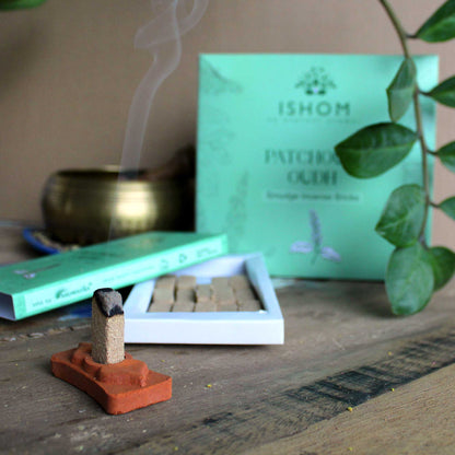 Gift Set of 70 Incense Smudge Bricks and Burner - 7 Earthy Himalaya Incenso
