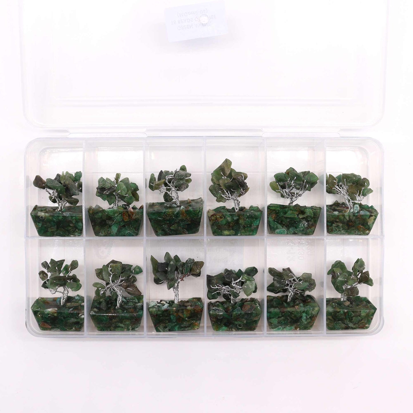 Mini Gemstone Trees On Orgonite Base - Green Aventurine (15 stones)