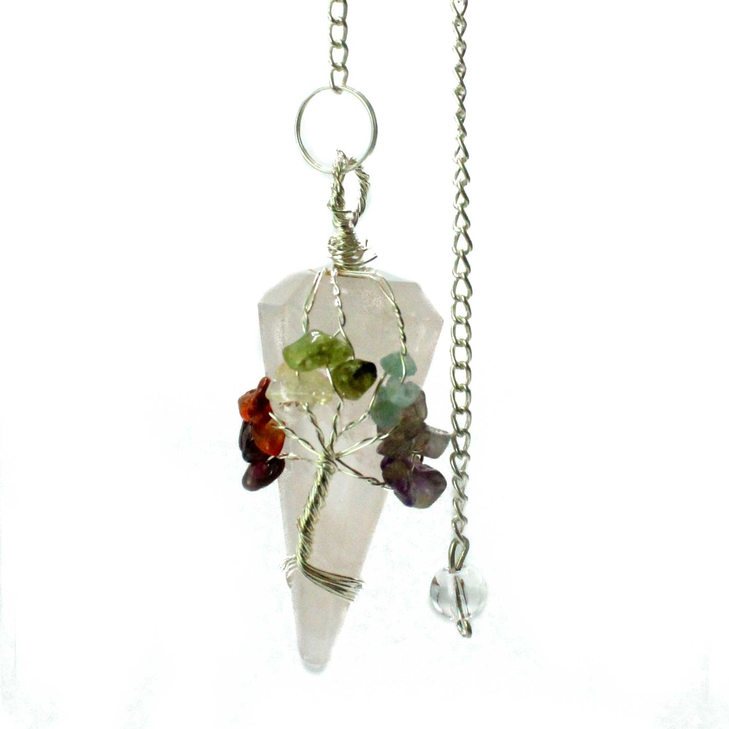 Crystal Pendulum - Seven Chakra - Rose Quartz