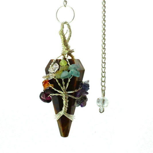 Crystal Pendulum - Seven Chakra - Tigereye