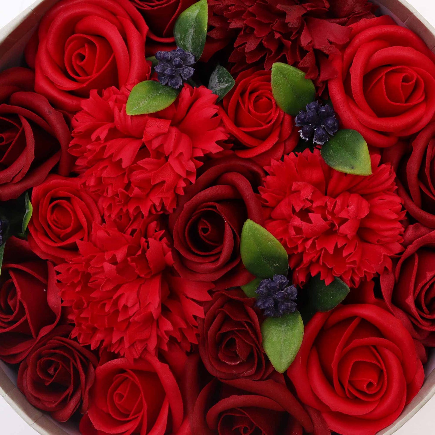 Round Soap Arrangement Box - Classic Red Roses