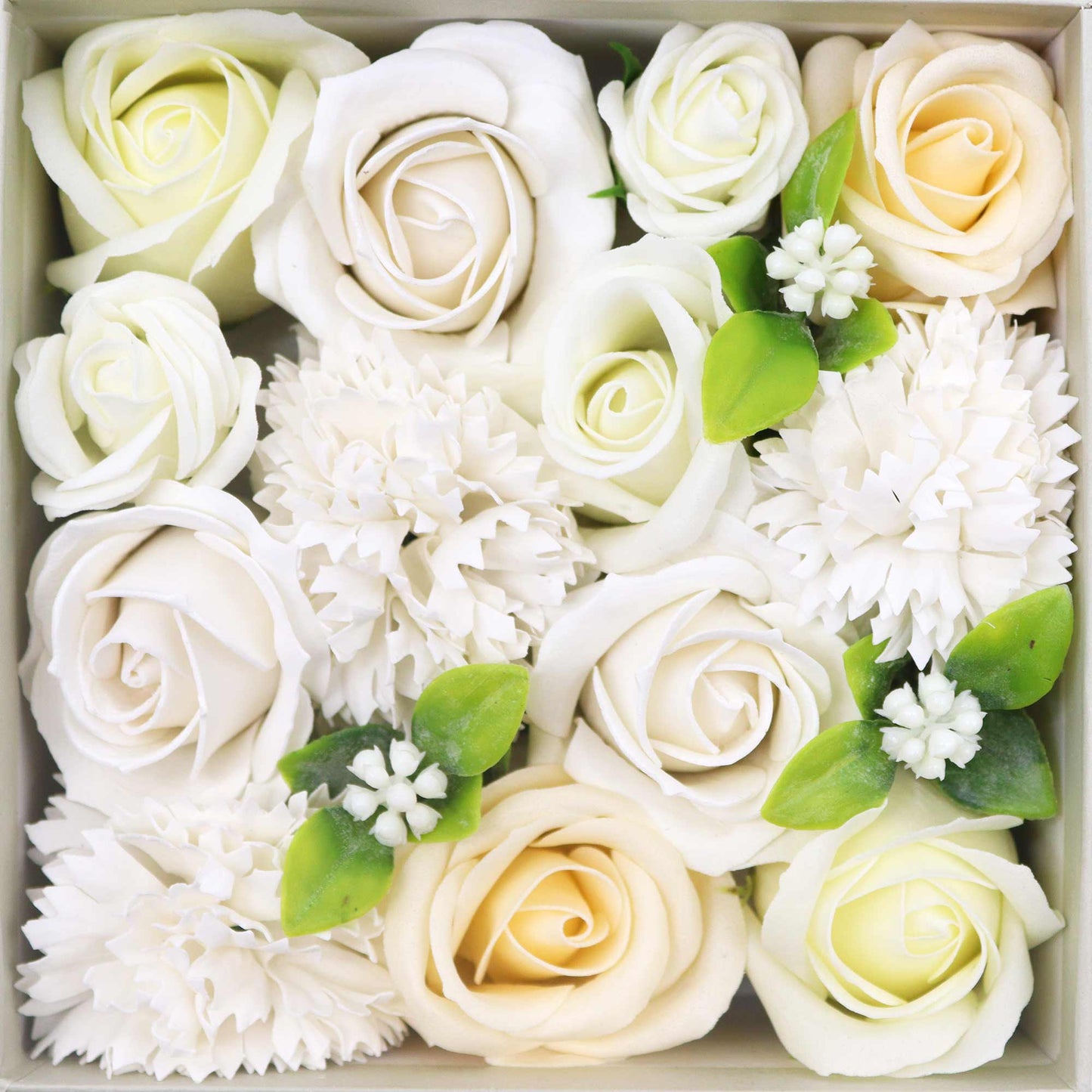 Square Soap Arrangement Box - Wedding Blessings - White & Ivory