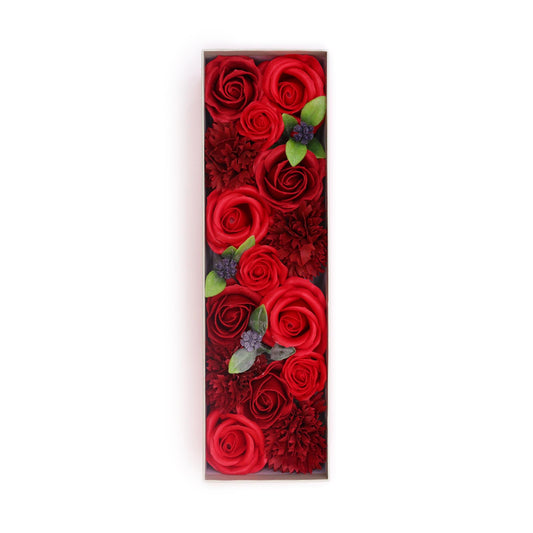 Long Soap Arrangement Box - Classic Red Roses