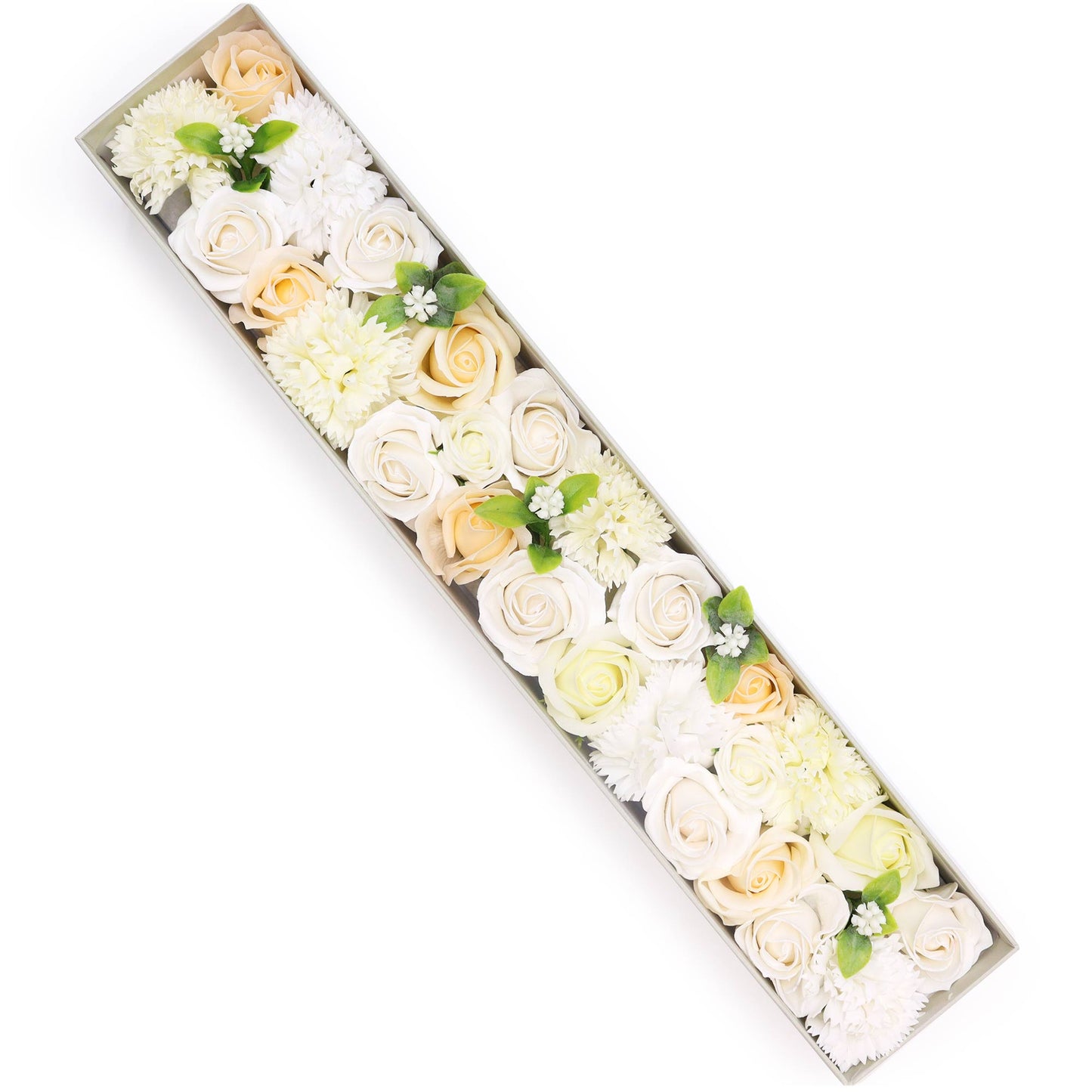 Extra Long Soap Arrangement Box - Wedding Blessings - White & Ivory