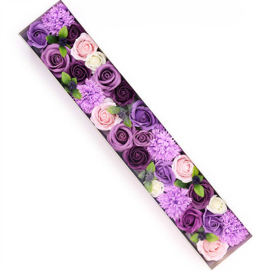 Extra Long Soap Arrangement Box - Lavender Rose & Carnation