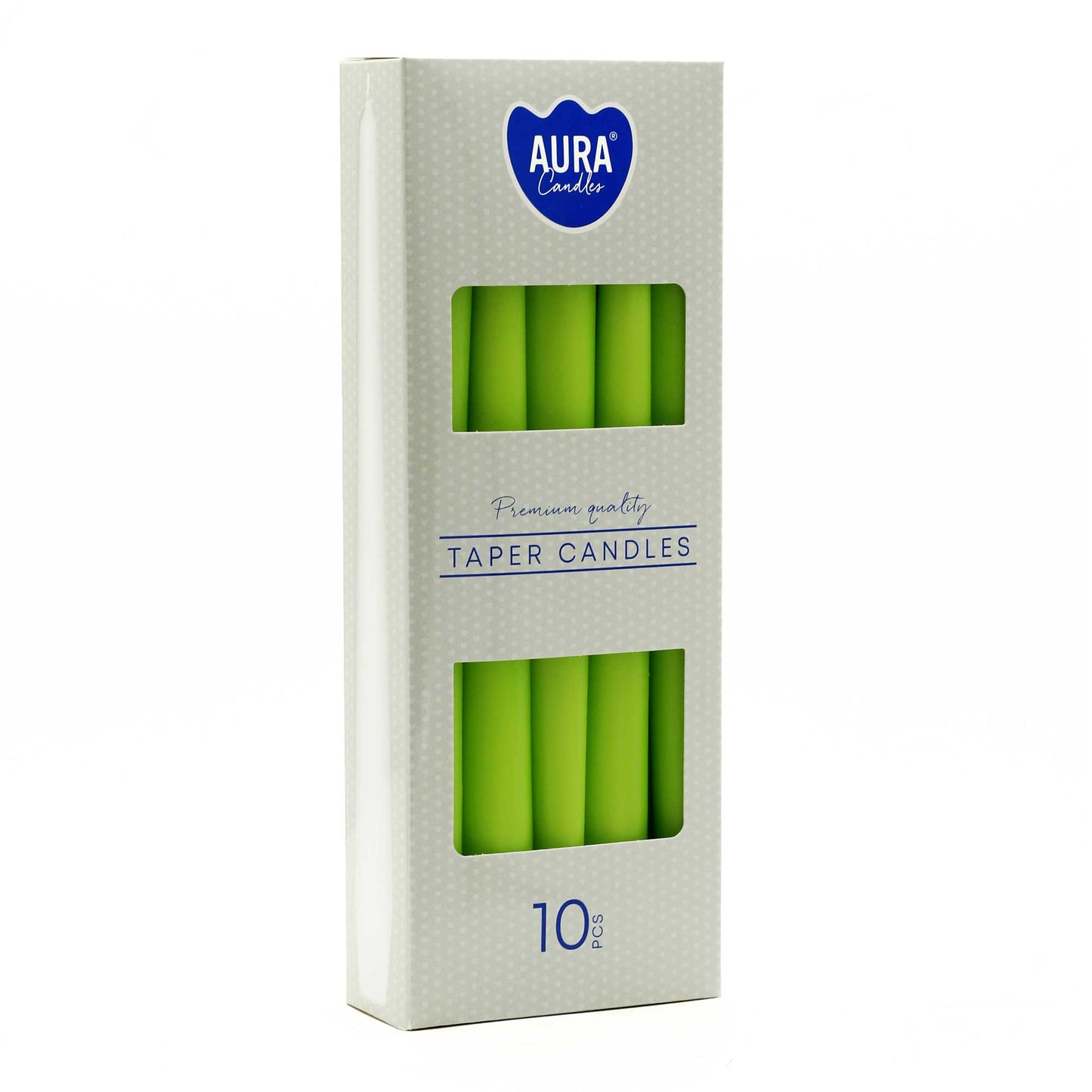 Taper Candle - Green (10 Pack)