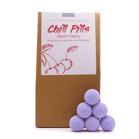 Chill Pills Bath Bomb Gift Set - Black Cherry